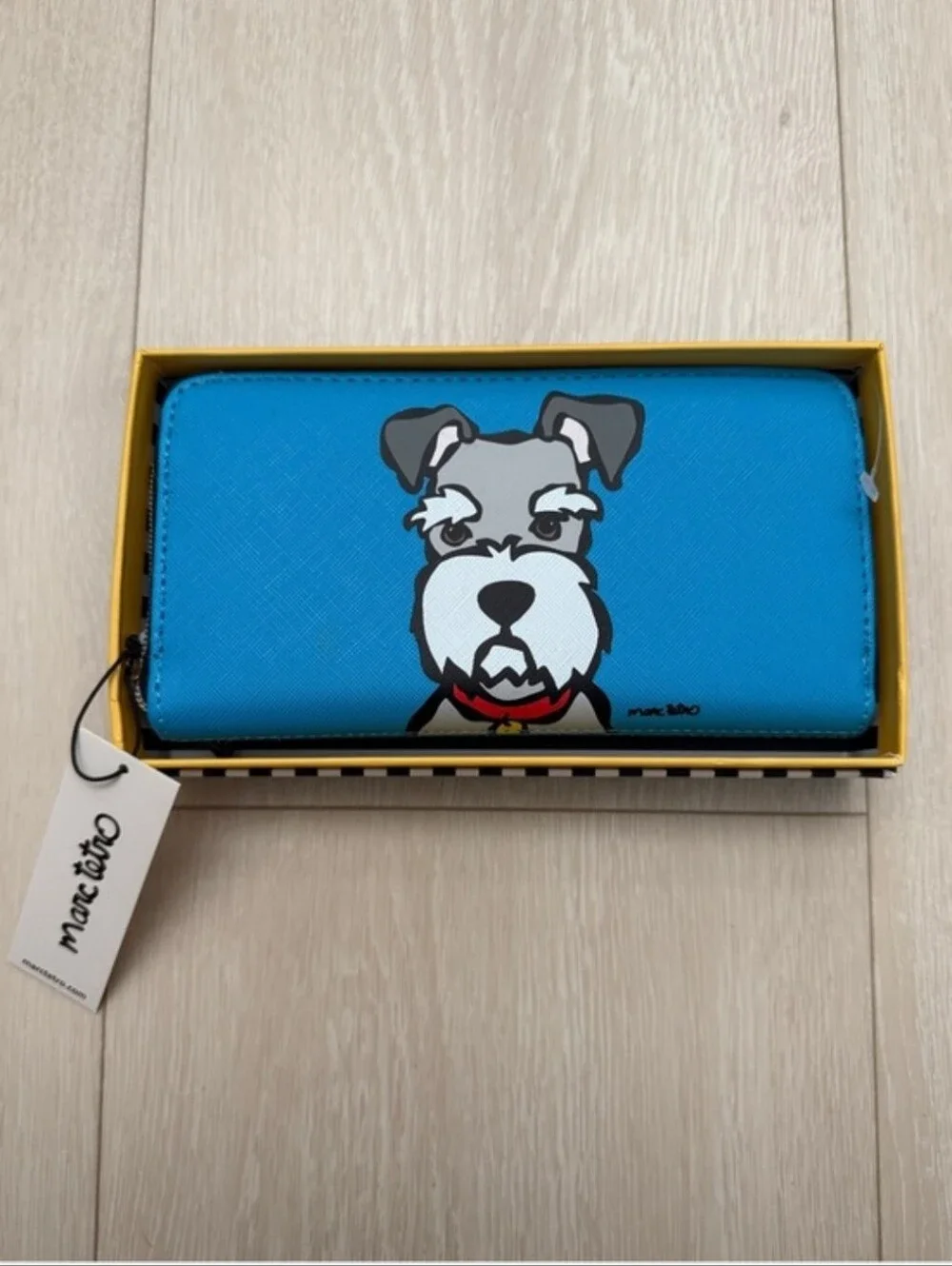 Marc Tetro Schnauzer Zip Around Wallet, NWT